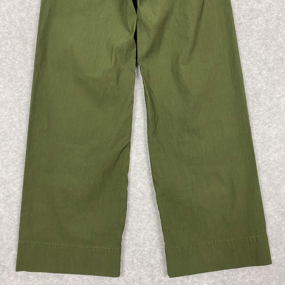 Anthropologie Maeve Green The Colette Wide Leg Linen Blend Crop Pants Size 23 - Picture 6 of 13